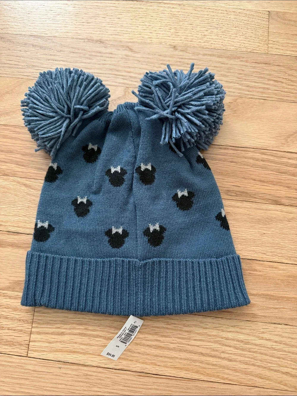 GAP Disney size S/M Blue Double Pom Kids Knit Hat